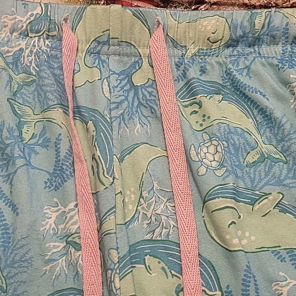 Simply Southern Pink and Blue Whale XL Womans Pajama Set - Picture 4 of 4